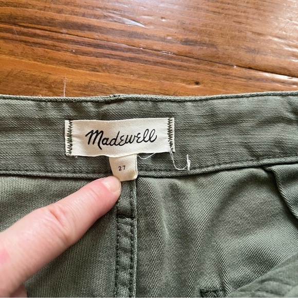MADEWELL Dried Clover Green High Waisted Griff Tapered Fatigue Cargo Pants in 27 - Picture 4 of 16